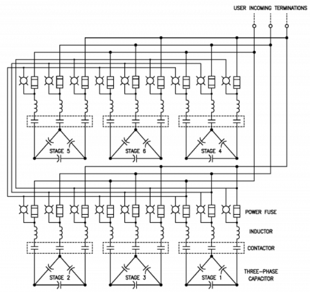 Single Line Diagram low voltage capacitor banks