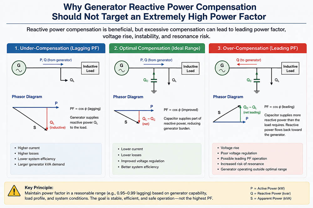 Generation power factor correction